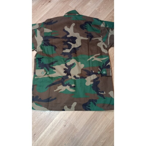 NWT Rothco Jacket Mens Small Woodland Camo Field Button Shirt Uniform BDU Army - Picture 9 of 16